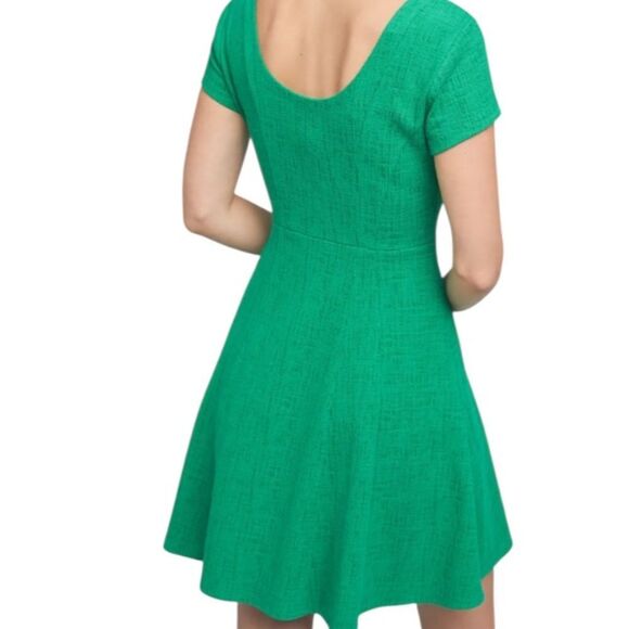 Maeve Anthropologie Green Fit and Flare Nova Knit Mini Dress Size Small - Picture 2 of 12